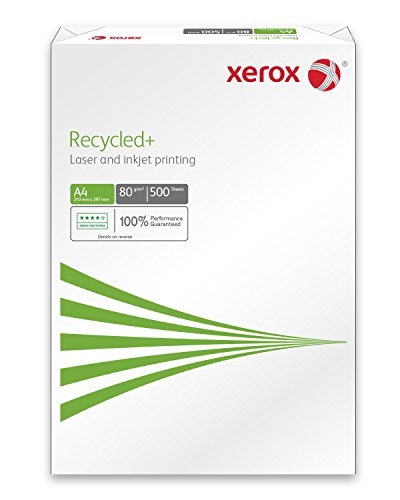 Xerox Recycled+ Papier 003R91912 - DIN A4 80 g/m² - Kopierpapier für Laserdrucker und Kopierer - aus 100% Altpapier - 500 Blatt - weiß von Xerox