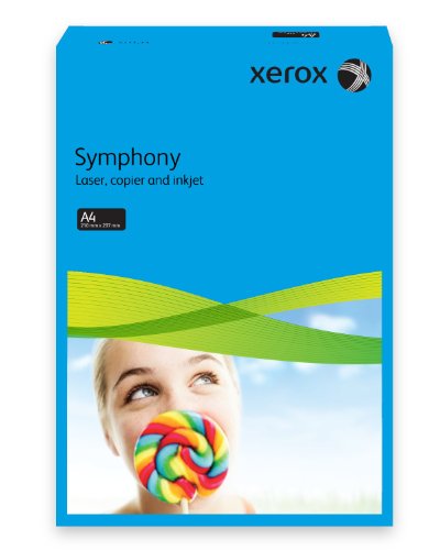 Xerox 003R92231 farbiges Druckerpapier Kopierpapier Symphony, Din A3, 80 g/m², 500 Blatt, für Farblaser- und Inkjetdrucker bestens geeignet, mittelblau Xerox 003R92231 farbiges Druckerpapier Kopierpapier Symphony, Din A3, 80 g/m², 500 Blatt, für Farblaser- und Inkjetdrucker bestens geeignet, mittelblau von Xerox