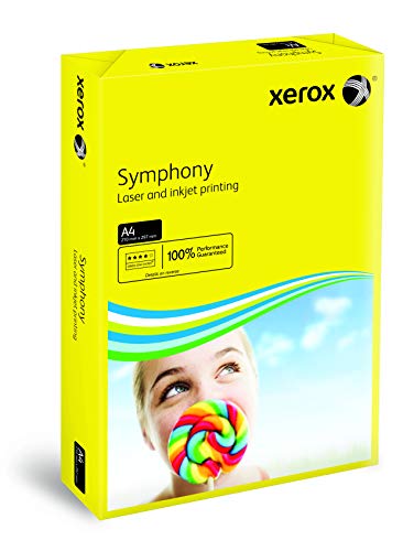 Xerox 003R93952 farbiges Druckerpapier Kopierpapier Symphony intensiv Din A4, 80 g/m², 500 Blatt pro Pack, sonnengelb Xerox 003R93952 farbiges Druckerpapier Kopierpapier Symphony intensiv Din A4, 80 g/m², 500 Blatt pro Pack, sonnengelb von Xerox