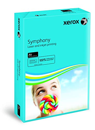 Xerox 003R93959 farbiges Druckerpapier Kopierpapier Symphony intensiv Din A4, 80 g/m², 500 Blatt pro Pack, dunkelblau von Xerox
