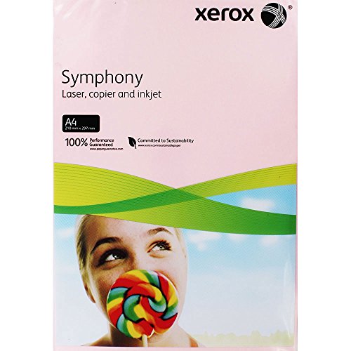 Xerox 003R93970 farbiges Druckerpapier Kopierpapier Symphony pastell Din A4, 80 g/m², 500 Blatt pro Pack, rosa von Xerox