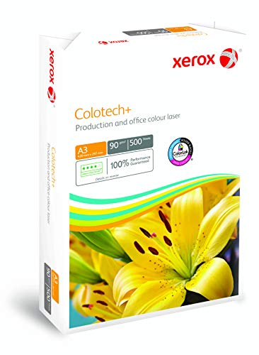 Xerox 003R94642 Colotech+ Premium Farblaserpapier, DIN A3, 90 g/m², 500 Blatt, weiß von Xerox
