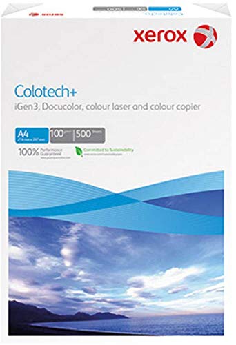 Xerox 003R94646 Colotech+ Premium Farblaserpapier, DIN A4, 100 g/m², 500 Blatt, weiß von Xerox