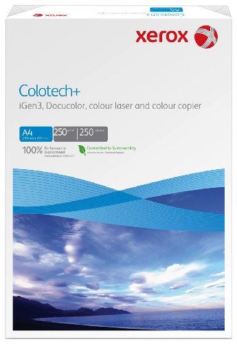 Xerox 003R94671 Colotech+ Premium Farblaser-/Drucker-/Farbkopierpapier, DIN A4, 250 g/m², 250 Blatt weiß von Xerox