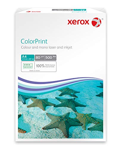 Xerox 003R95248 Premium Farblaser-Papier Druckerpapier DIN A4, 80 g/m², 500 Blatt pro Pack, weiß von Xerox
