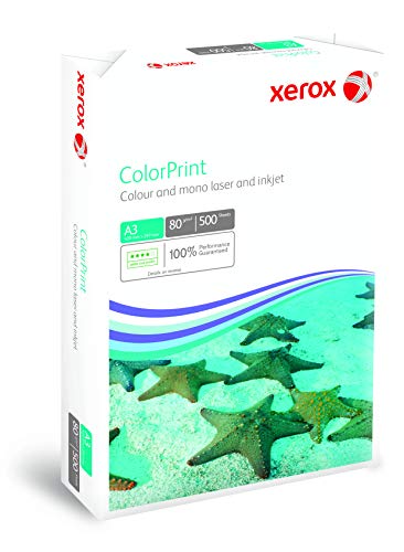 Xerox 003R95249 Premium Farblaser-Papier Druckerpapier DIN A3, 80 g/m², 500 Blatt pro Pack, weiß von Xerox