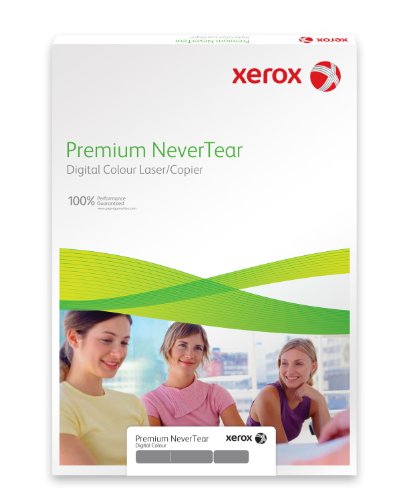 Xerox Premium NeverTear Kunststoffpapier 003R98092 - A4 210 x 297 mm, 262 g/m² - Spezialpapier für Laserdrucker und Kopierer - 100 Blatt - Weiß von Xerox