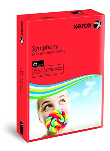 Xerox 03R93954 Symphony Farbpapier multifunktional geriest 80 g/m² A4 500 Blatt dunkelrot von Xerox