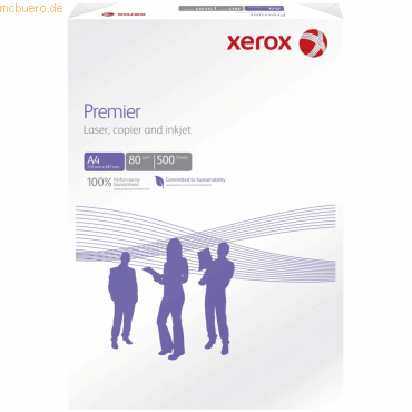 Xerox Kopierpapier Premier ECF A4 80g/qm weiß VE=500 Blatt von Xerox