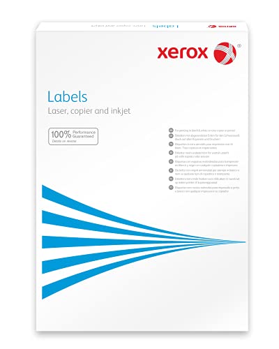 Xerox Mehrzwecketiketten weiss, A4, 148x210mm, 2 Etiketten pro Blatt, 100 Blatt pro Schachtel, 003R97401 von Xerox