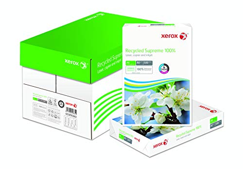 Xerox Recycled Supreme Papier 003R95860 - DIN A4 80 g/m² - Kopierpapier für Laserdrucker und Kopierer - aus 100 % Altpapier - 1 Karton à 5 Packungen - 2500 Blatt - weiß Xerox Recycled Supreme Papier 003R95860 - DIN A4 80 g/m² - Kopierpapier für Laserdrucker und Kopierer - aus 100 % Altpapier - 1 Karton à 5 Packungen - 2500 Blatt - weiß von Xerox