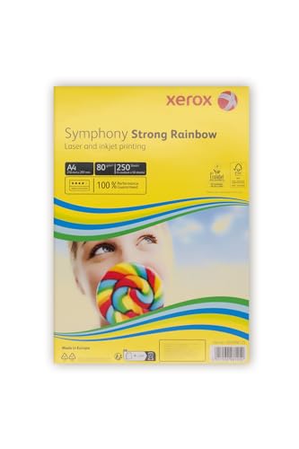 Xerox Symphony Strong – Farbiges Kopierpapier A4, 80g/m², Mix Intensive Farben, Holzfrei ECF, 250 Blatt von Xerox