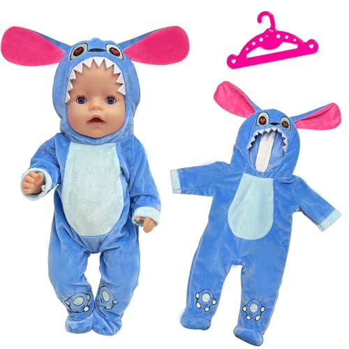 Baby Kleidung für 14-18 Zoll Baby Puppen, Puppenkleidung 35-45 cm mit Blauem Cartoon Welpen Body Aufhänger, 43cm Süße Baby Puppen Kleidung Outfits, Puppen Zubehör, Geschenke für Mädchen Jungen Baby Kleidung für 14-18 Zoll Baby Puppen, Puppenkleidung 35-45 cm mit Blauem Cartoon Welpen Body Aufhänger, 43cm Süße Baby Puppen Kleidung Outfits, Puppen Zubehör, Geschenke für Mädchen Jungen von Xerteam