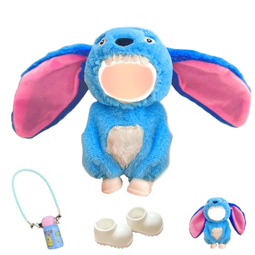 Blaue Puppe Kleidung für 17 cm Puppen, 17cm Plüsch Puppenkleidung, 17cm Cartoon Plüschpuppen Outfit mit 1 Kopfbedeckungs 1 Bodysuit 1 Anhanger 1 Schuh, Jungen Mädchen (Ohne Puppe Blaue Puppe Kleidung für 17 cm Puppen, 17cm Plüsch Puppenkleidung, 17cm Cartoon Plüschpuppen Outfit mit 1 Kopfbedeckungs 1 Bodysuit 1 Anhanger 1 Schuh, Jungen Mädchen (Ohne Puppe von Xerteam