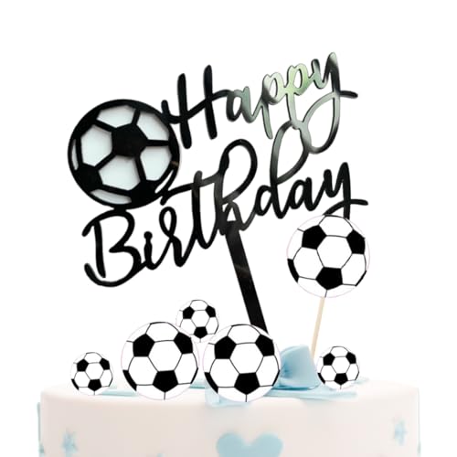 Fußball-Kuchendekorationen, Fußball-Kuchenaufsätze, Geburtstags-Cupcake-Picks, personalisiertes Fußball-Sport-Motto-Partyzubehör für Jungen, Männer und Männer, 7 Stück Fußball-Kuchendekorationen, Fußball-Kuchenaufsätze, Geburtstags-Cupcake-Picks, personalisiertes Fußball-Sport-Motto-Partyzubehör für Jungen, Männer und Männer, 7 Stück von Xetpc