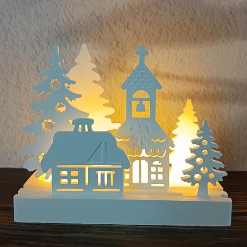 7PCS Silikonformen Gießformen Weihnachten, Silikonform Häuser Gießform Kerzenhalter, Diy 3d Gießformen Silikon Häuser Gips Zum Gießen Epoxidharz Formen Für Duftkerzenherstellung (A) von Xevinas
