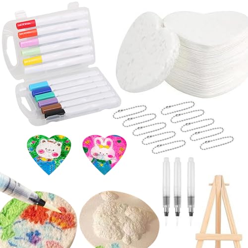 Magic Puffy Paint, DIY Malpapier Kinder Mit 12 Farben Stifte, Foam Texture Painting Paper Aus Umweltfreundlichen Und Ungiftigen Materialien, 3d Drawing Canvas Sponge Für Kinder (C) von Xevinas