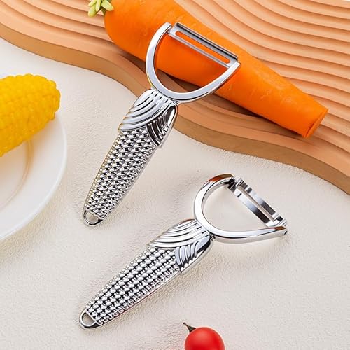Schäler - Maisschäler, Maiskolben Schäler Mit Langlebige Edelstahlklinge, Benutzerfreundliches Y-förmiges Design, schäler Gemüse Zestenschneider Peeler Küchenhelfer Für Küche Salat BBQ (2STK) von Xevinas