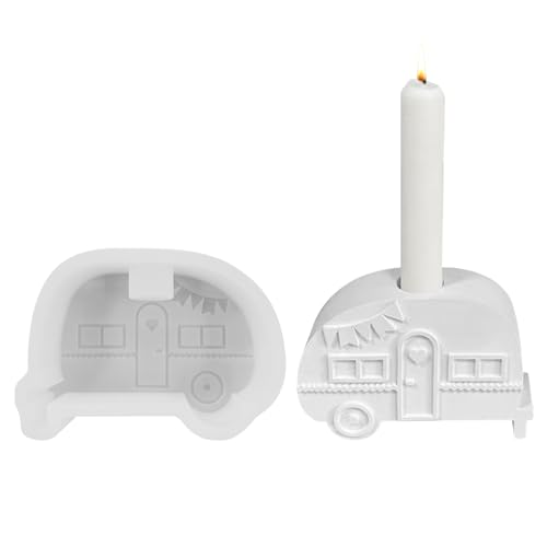 Silikonform Kerzenhalter Bus | Silikonformen Gießformen | Kerzenform | Seifenformen Silikon | Auto Form Giessform Silikon Für Deko | Geschenk Für Geburtstage Ostern Muttertag (Bus 4) von Xevinas