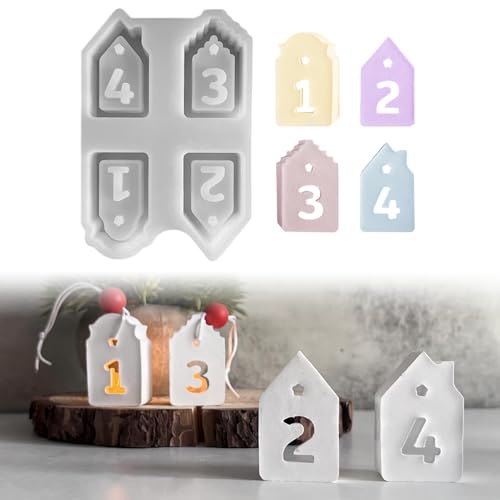 Silikonform Weihnachten Anhänger, Silikonformen Gießformen Weihnachten, Gießformen Silikon Anhänger Schneeflocke Sterne Elch, Gips Zum Gießen Gießform Weihnachten Epoxidharz Formen (M) von Xevinas