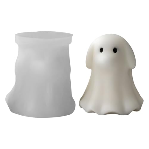 Silikonformen GießFormen, Halloween Geist Giessformen Silikon, Langlebig Und Wiederverwendbar Gips gießFormen Gips Zum GießEn Silikonformen Kerzen, FüR Diy Herstellung Halloween Deko (B) von Xevinas
