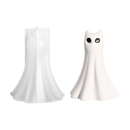 Silikonformen GießFormen, Halloween Geist Giessformen Silikon, Langlebig Und Wiederverwendbar Gips gießFormen Gips Zum GießEn Silikonformen Kerzen, FüR Diy Herstellung Halloween Deko (D) von Xevinas