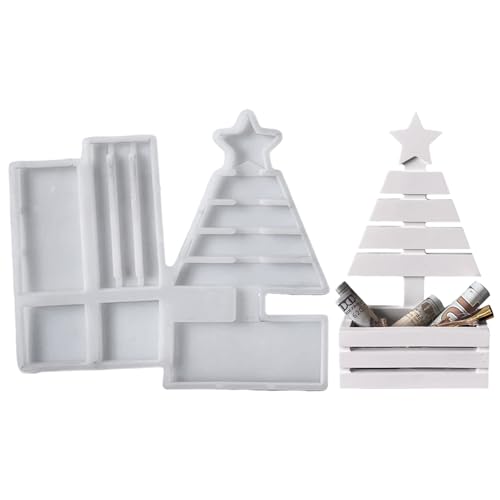Silikonformen GießFormen Weihnachten, 2pcs GießFormen Silikon Geldgeschenk Silikonform Weihnachten, Gips Zum GießEn Pralinenschachtel gießformen Gips, FüR Handwerk Weihnachtsdekoration (E) von Xevinas