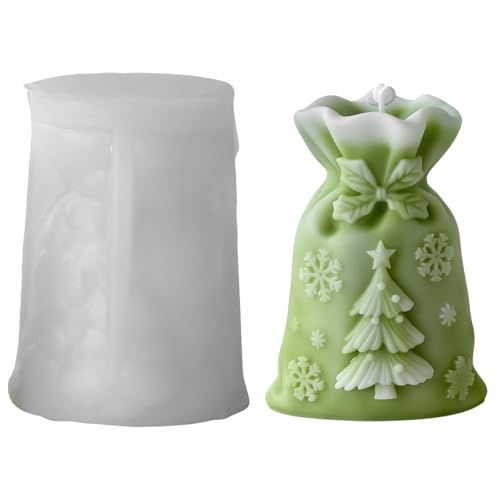 Silikonformen GießFormen Weihnachten, 3d Geschenktasche Silikonform Weihnachten Gips Zum GießEn, Handgemachte Weihnachts-geschenk GießFormen Silikon FüR Diy weihnachten Deko (C) von Xevinas