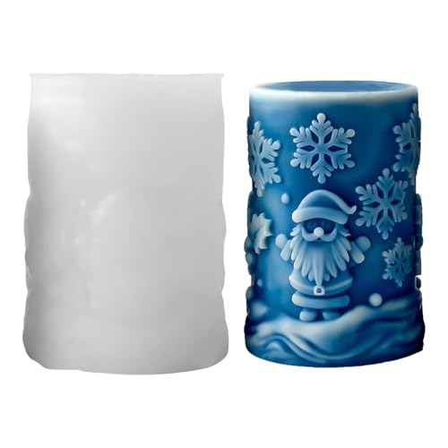 Silikonformen GießFormen Weihnachten, 3d Kerzen Weihnachten Wiederverwendbar Silikonform weihnachten Gips Zum GießEn, Handgemachte Kerzen GießFormen Silikon FüR Diy W-eihnachten Deko (B) von Xevinas