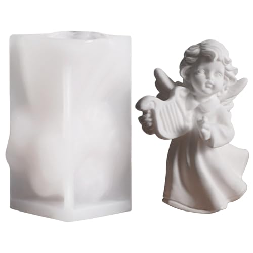 Silikonformen Gießformen Weihnachten, 3D Silikonform Engel Gibs Zum Gießen, Gießformen Silikon Wiederverwendbar Engel Kerzenform Silikon, Gießform Weihnachten Für Tortendeko, Schokolade, Seife (D) Silikonformen Gießformen Weihnachten, 3D Silikonform Engel Gibs Zum Gießen, Gießformen Silikon Wiederverwendbar Engel Kerzenform Silikon, Gießform Weihnachten Für Tortendeko, Schokolade, Seife (D) von Xevinas