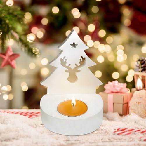 Xevinas Silikonformen Gießformen Weihnachten | Silikon Gießform Kerzenhalter | Gießformen Für Beton,kerzenformen Zum Gießen,kerzenform Silikon,silikonform Einschieber Für Gips, Kerzen, DIY (C) von Xevinas