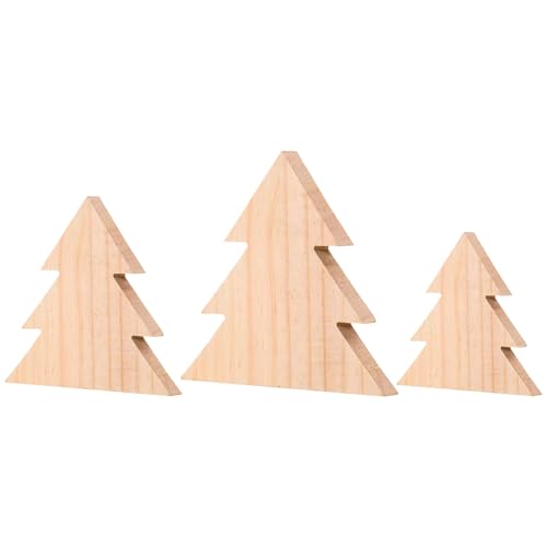 Xevinas Weihnachtsdekoration Tannenbaum Holz Tannen Reisig Tannenbaum Dekoration Ideen Mit Herz Fir 2 Stück Zum Aufstellen Ideal Zum Bemalen Basteln DIY Für Weihnachtsgestaltung (A) von Xevinas