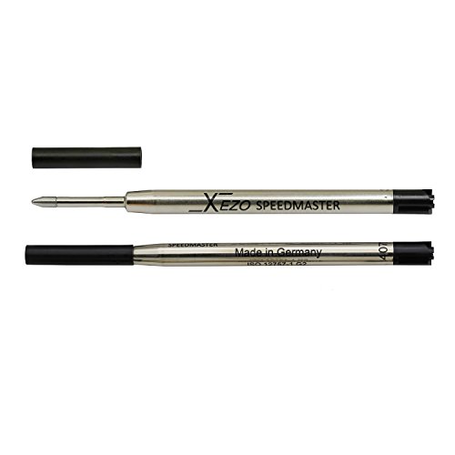 Xezo Stifte Speedmaster 9000–1 Kugelschreiber Gel Ersatzminen, 2 Stück, schwarzer Tinte (BlackÂ 9000–1â ballpointâ Nachfüller) von Xezo