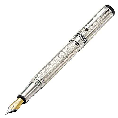 Xezo Tribune Füllfederhalter aus 925er Sterlingsilber, Mittlere Feder. Platinbeschichtet. Handguilloche graviert und seriennummeriert Xezo Tribune Füllfederhalter aus 925er Sterlingsilber, Mittlere Feder. Platinbeschichtet. Handguilloche graviert und seriennummeriert von Xezo