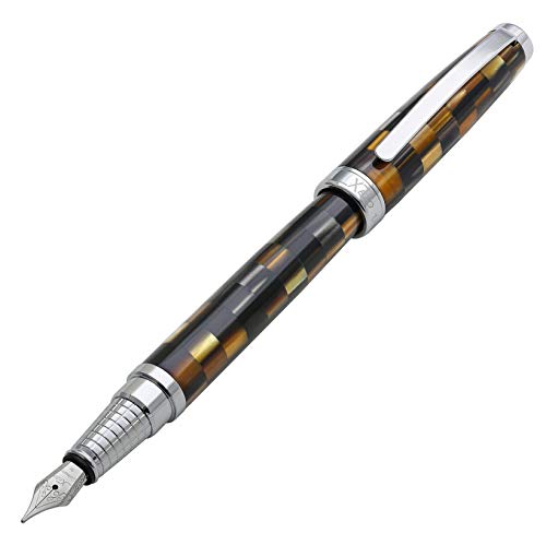Xezo Urbanite Füllfederhalter im Retro-Stil, mittelgroß, Braun von Xezo