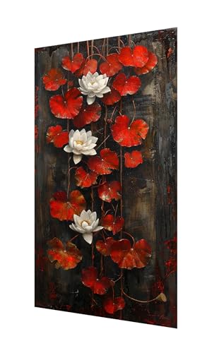 Diamond Painting Anlage Diamant Painting Bilder Erwachsene, 5D Diamond-painting Lotus Malen Nach Zahle Anfänger, DIY Mosaikherstellung Basteln Mädchen Geschenke, Deko Wohnzimmer 220x100cm X2-1127 von Xhgtehng