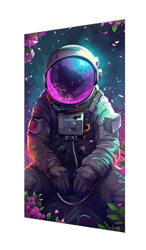 Diamond Painting Blume Diamant Painting Bilder Erwachsene, 5D Diamond-painting Astronaut Malen Nach Zahle Anfänger, DIY Mosaikherstellung Basteln Mädchen Geschenke, Deko Wohnzimmer 220x100cm X2-1145 von Xhgtehng