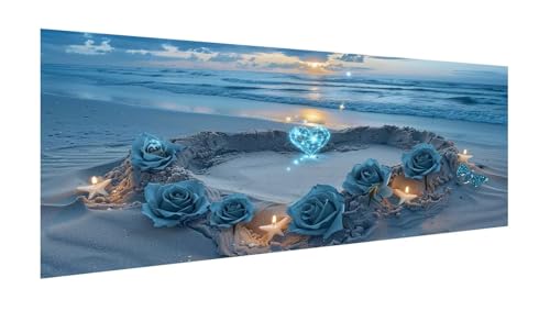 Diamond Painting Erwachsene Groß XXL 140x70cm, Diamant Painting Bilder Liebe Diamant Paintings Kinder Strand, DIY Runder Vollbohrer Diamanten Malerei Stickerei Kreuzstich Bastelset, Zimmer Deko X2-104 von Xhgtehng
