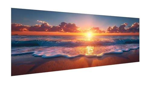 Diamond Painting Erwachsene Groß XXL 140x70cm, Diamant Painting Bilder Sonnenaufgang Diamant Paintings Kinder Strand, DIY Runder Vollbohrer Diamanten Malerei Kreuzstich Bastelset, Zimmer Deko X2-126 von Xhgtehng