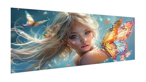Diamond Painting Erwachsene Groß XXL 160x80cm, Diamant Painting Bilder Mädchen Diamant Paintings Kinder Schmetterling, DIY Runder Vollbohrer Diamanten Malerei Kreuzstich Bastelset, Zimmer Deko X2-100 von Xhgtehng