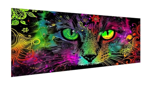 Diamond Painting Erwachsene Groß XXL 180x90cm, Diamant Painting Bilder Bunt Diamant Paintings Kinder Katze, DIY Runder Vollbohrer Diamanten Malerei Stickerei Kreuzstich Bastelset, Zimmer Deko X2-94 von Xhgtehng