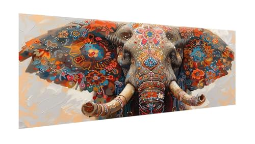 Diamond Painting Erwachsene Groß XXL 180x90cm,Diamant Painting Bilder Elefant Diamant Paintings Kinder Graffiti,DIY Runder Vollbohrer Diamanten Malerei Stickerei Kreuzstich Bastelset,Zimmer Deko X2-98 von Xhgtehng