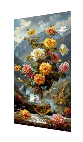 Diamond Painting Erwachsene Groß XXL 220x100cm, Diamant Painting Bilder Blume Diamant Paintings Kinder Berg, DIY Runder Vollbohrer Diamanten Malerei Stickerei Kreuzstich Bastelset, Zimmer Deko X2-1110 von Xhgtehng