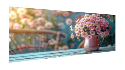 Diamond Painting Erwachsene Groß XXL 220x100cm, Diamant Painting Bilder Chrysantheme Diamant Paintings Kinder Rosa, DIY Runder Vollbohrer Diamanten Malerei Kreuzstich Bastelset, Zimmer Deko X2-90 von Xhgtehng