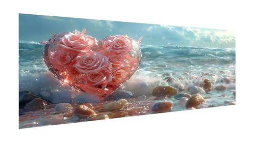 Diamond Painting Erwachsene Groß XXL 220x100cm, Diamant Painting Bilder Liebe Diamant Paintings Kinder Rose, DIY Runder Vollbohrer Diamanten Malerei Stickerei Kreuzstich Bastelset, Zimmer Deko X2-564 von Xhgtehng