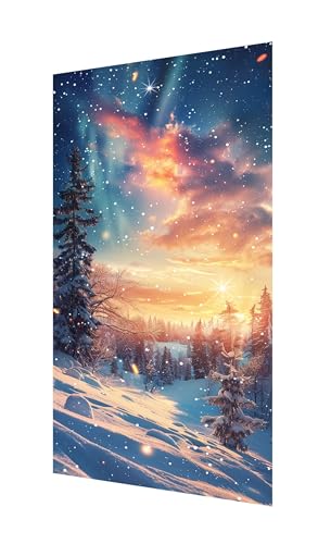 Diamond Painting Erwachsene Groß XXL 220x100cm, Diamant Painting Bilder Schneeszene Diamant Paintings Kinder Sonnenaufgang, DIY Runder Vollbohrer Diamanten Kreuzstich Bastelset, Zimmer Deko X2-1196 von Xhgtehng