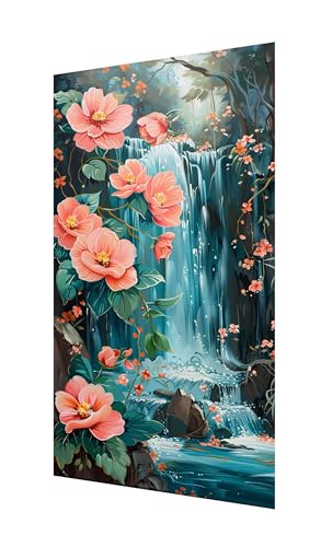 Diamond Painting Erwachsene Groß XXL 220x100cm, Diamant Painting Bilder Wasserfall Diamant Paintings Kinder Blume, DIY Runder Vollbohrer Diamanten Malerei Kreuzstich Bastelset, Zimmer Deko X2-1180 von Xhgtehng