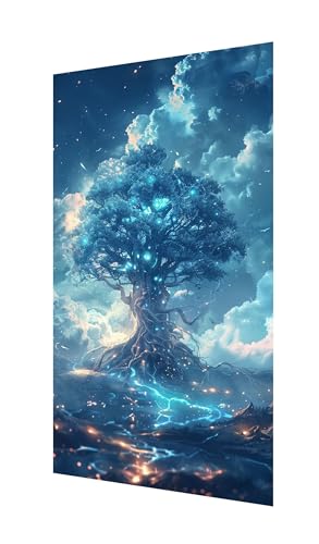 Diamond Painting Erwachsene Groß XXL 220x100cm,Diamant Painting Bilder Baum Diamant Paintings Kinder Wolken,DIY Runder Vollbohrer Diamanten Malerei Stickerei Kreuzstich Bastelset,Zimmer Deko X2-1182 von Xhgtehng