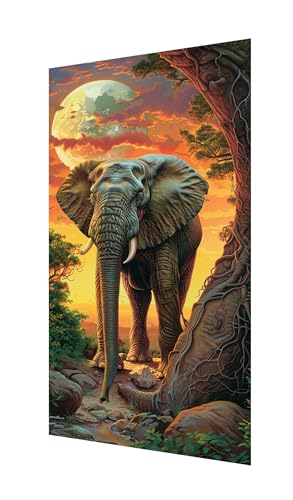 Diamond Painting Erwachsene Groß XXL 220x100cm,Diamant Painting Bilder Elefant Diamant Paintings Kinder Baum,DIY Runder Vollbohrer Diamanten Malerei Stickerei Kreuzstich Bastelset,Zimmer Deko X2-1120 von Xhgtehng