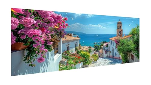Diamond Painting Erwachsene Groß XXL 220x100cm,Diamant Painting Bilder Landschaft Diamant Paintings Kinder Kleine Stadt,DIY Runder Vollbohrer Diamanten Malerei Kreuzstich Bastelset,Zimmer Deko X2-124 von Xhgtehng